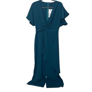 Zara Emerald Green Pant Jump Suit Romper NWT Sz M